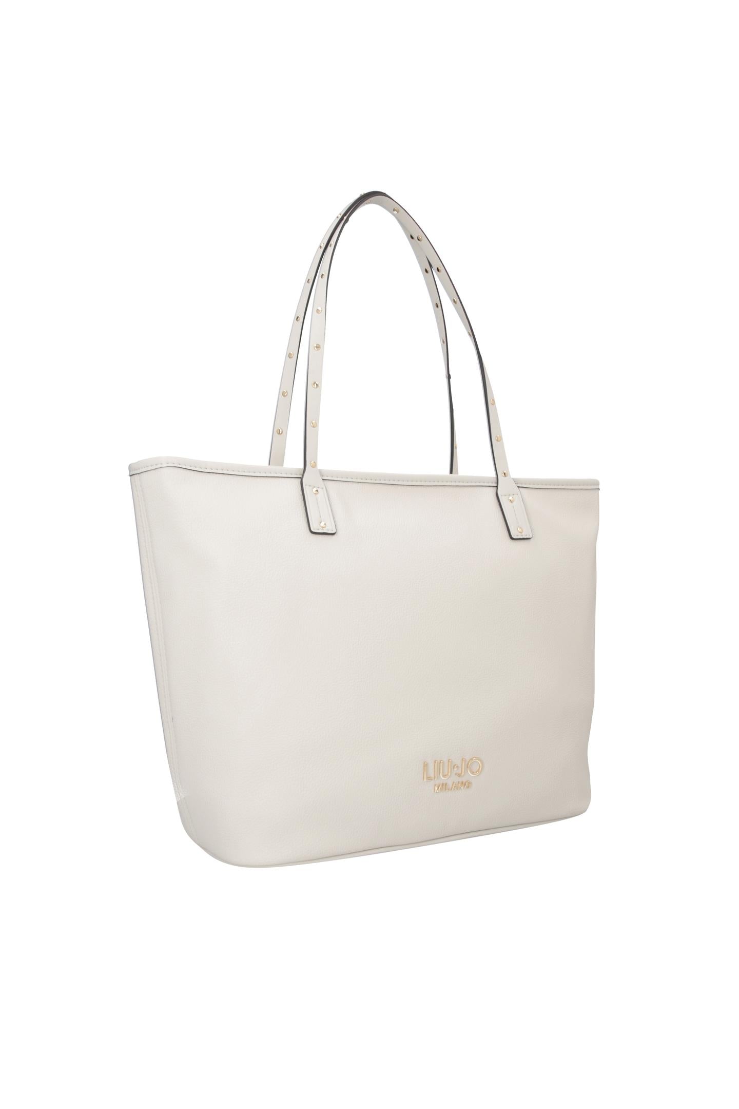 Shopping bag Liu Jo con manici lunghi e logo frontale Cream TU | Giò Fashion