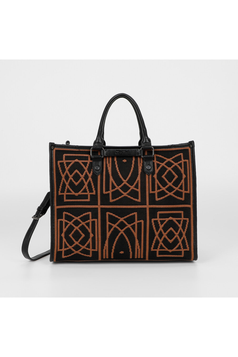 Mimi Mua borsa shopping con manici e tracolla NERO TU | Giò Fashion