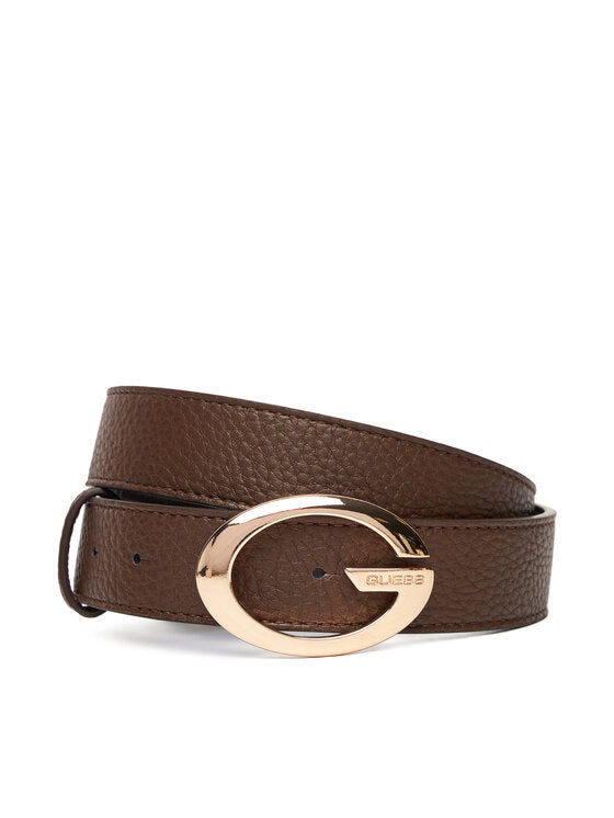 Cintura Guess da donna con fibbia rotonda logo Marrone L | Giò Fashion