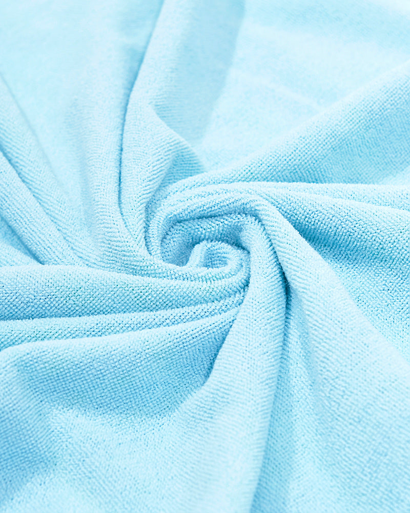 Ble Resort Collection Asciugamano Blu Double Face con Pesci