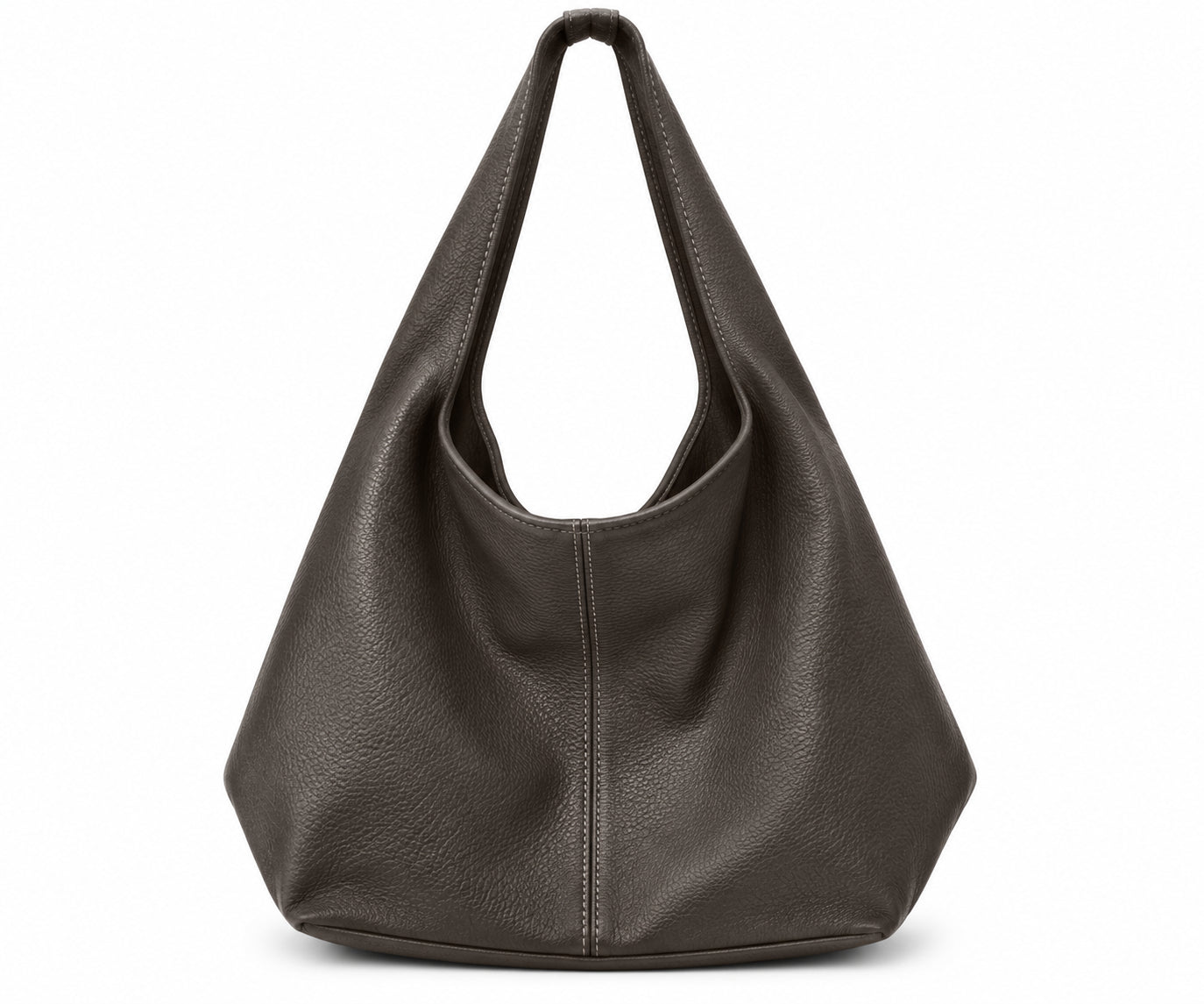 Borsa a Spalla in Vera Pelle Martellata dal Design Morbido