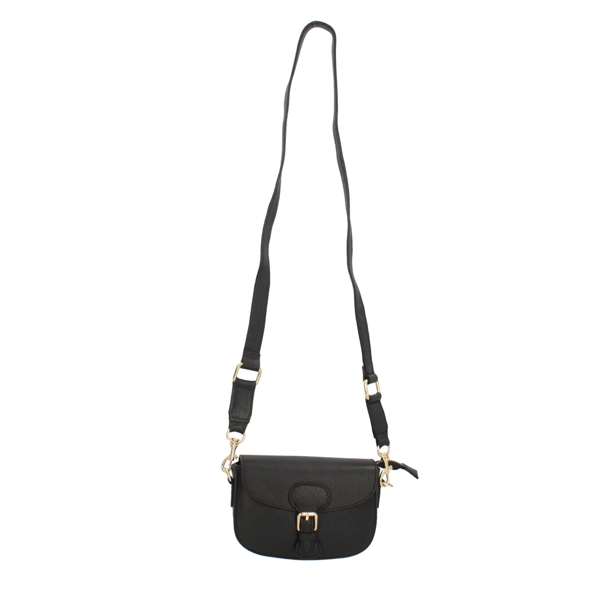 Mini tracollina in vera pelle NERO TU | Giò Fashion