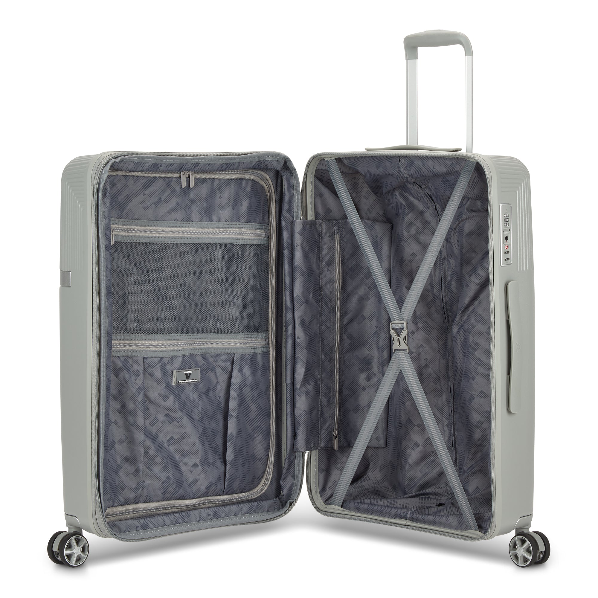 Trolley medio Roncato con struttura rigida e ruote silenziose GRIGIO PER TU | Giò Fashion