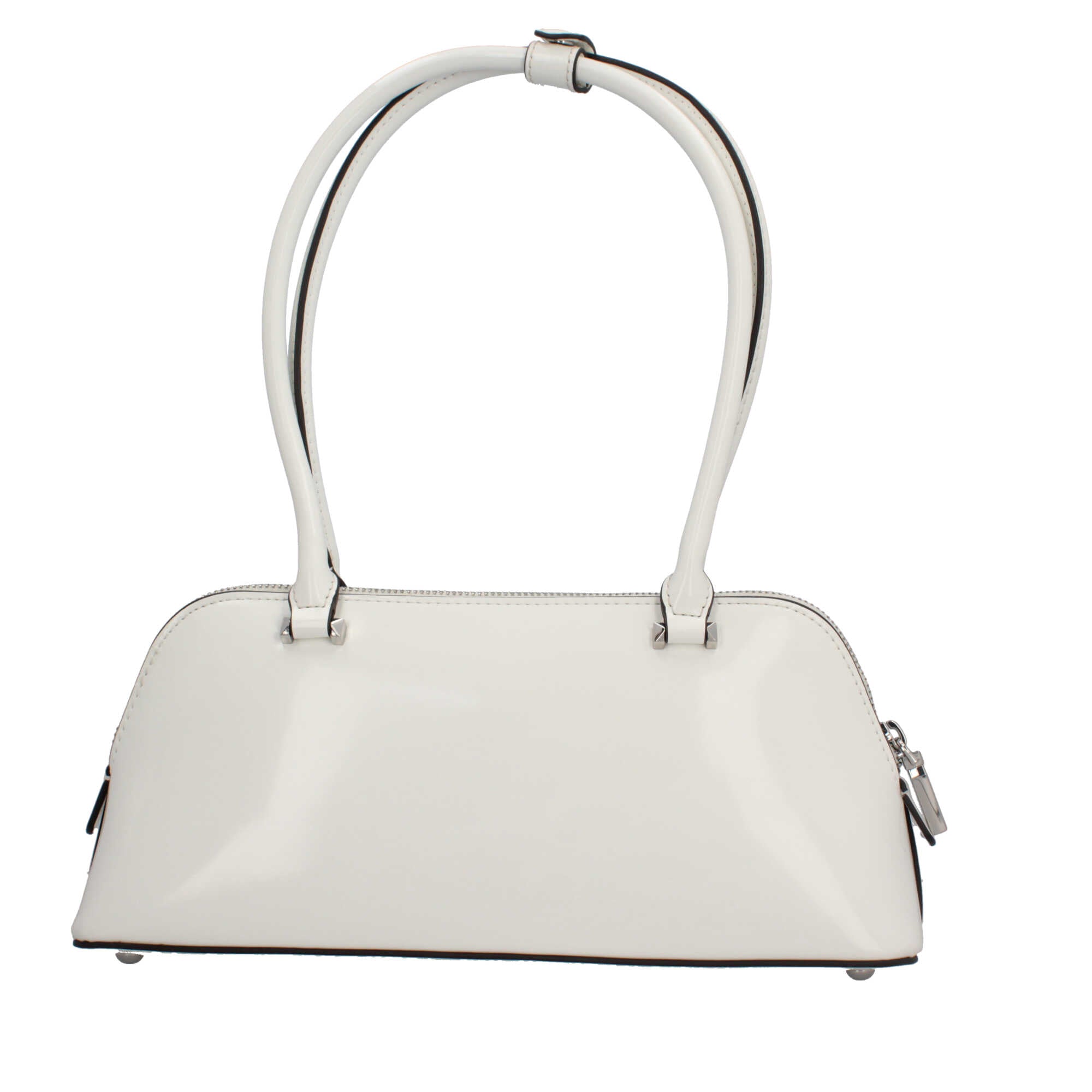 Borsa a spalla con manici rigidi e chiusura zip Guess Bianco TU | Giò Fashion