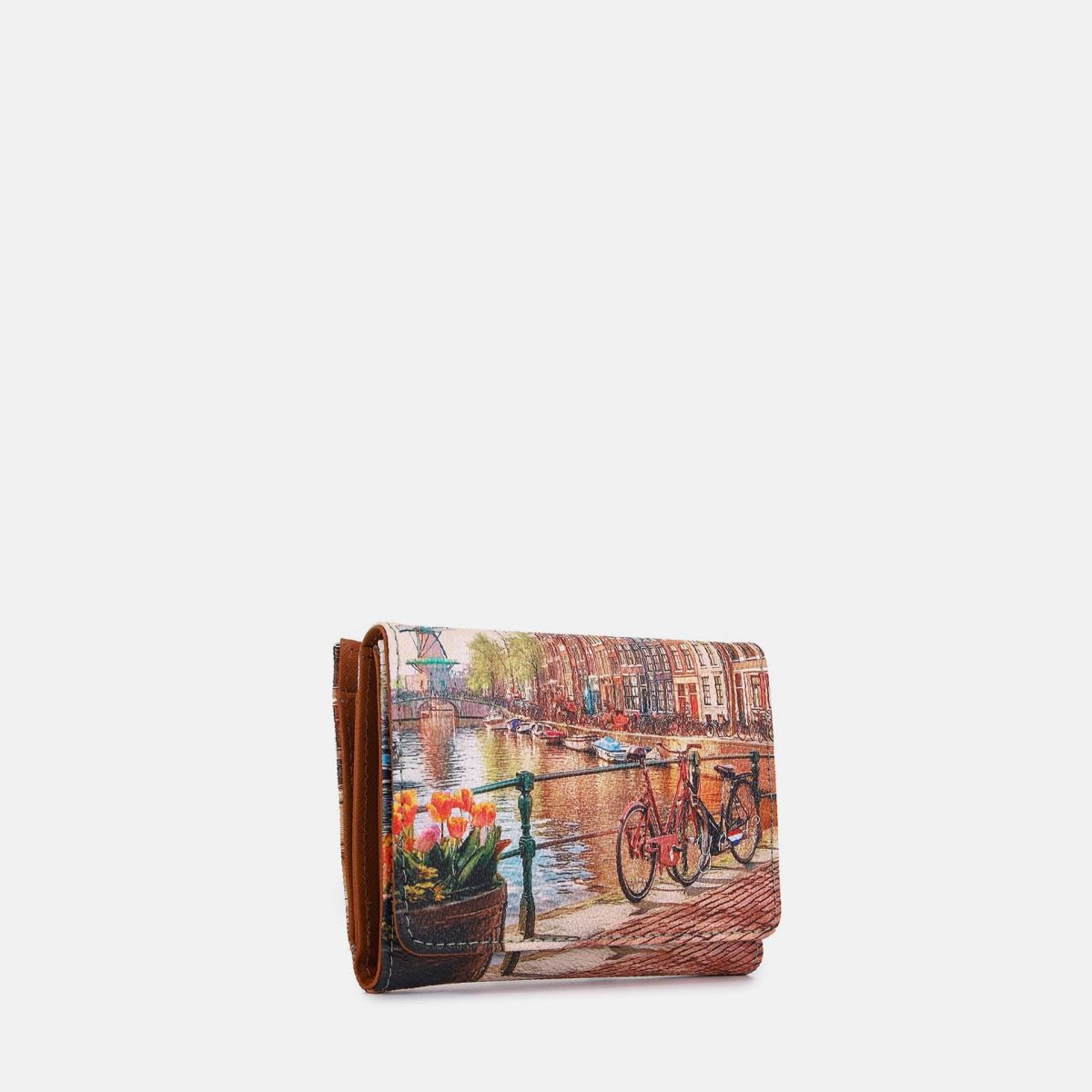 Portafoglio Donna Ynot? Yes Bag Paris con Patta e Zip in Ecopelle