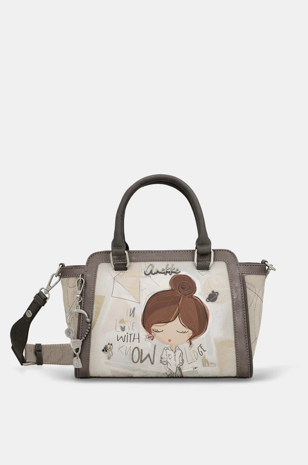 Borsa a mano donna Anekke con tracolla regolabile e chiusura zip Grigio TU | Giò Fashion