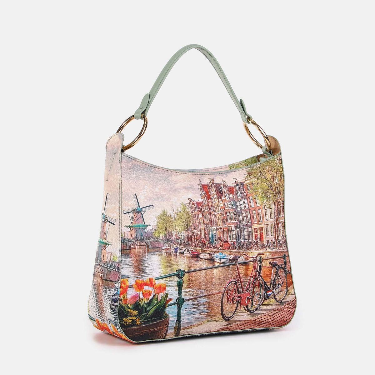 Borsa Hobo Donna Ynot? a Spalla in Ecopelle con Zip