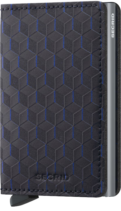Portafoglio Secrid Slimwallet in pelle con protezione RFID e motivo geometrico NERO TU | Giò Fashion