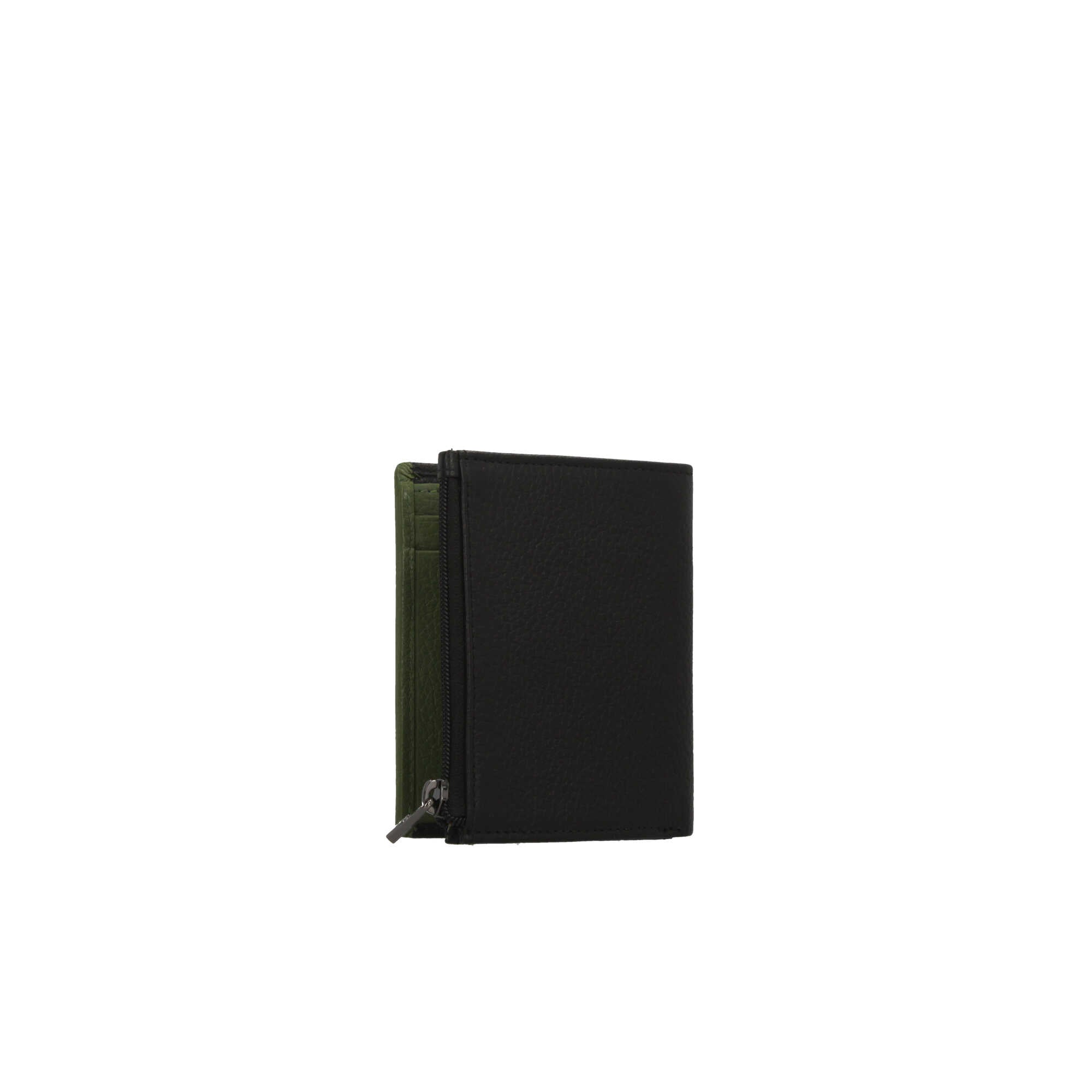 Portafoglio piatto con cerniera Roncato Nero/Verde TU | Giò Fashion