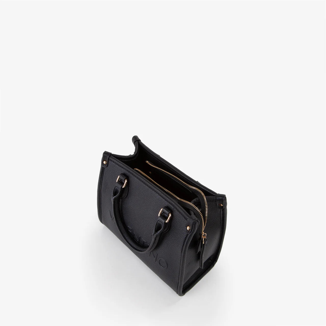 Borsa Valentino shopping a mano con logo in rilievo Nero TU | Giò Fashion