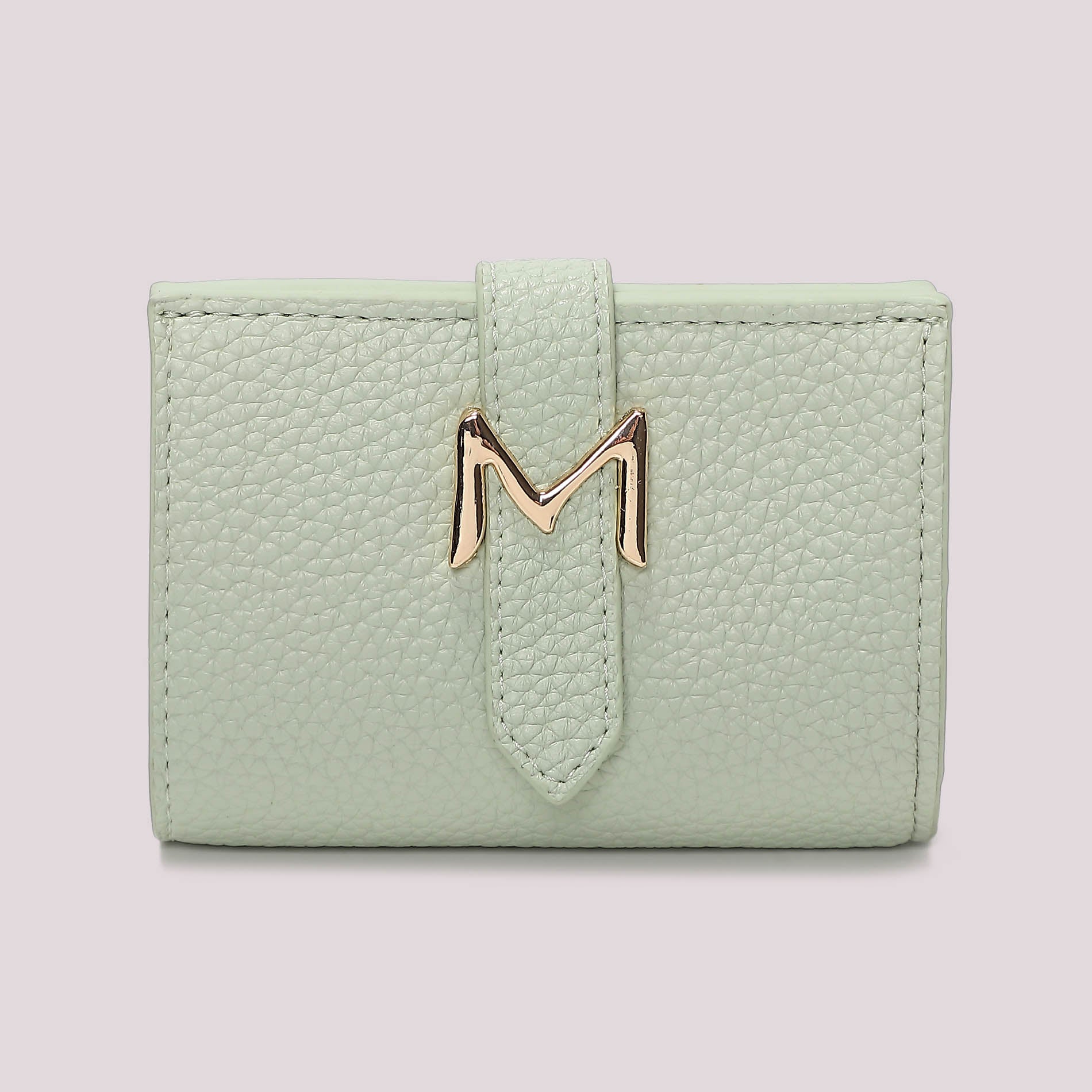 Mimi Mua portafoglio donna compatto con chiusura a patta VERDE ACQUA TU | Giò Fashion