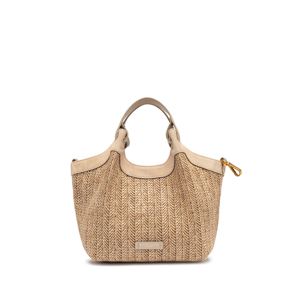 Borsa a Tracolla media Gianni Chiarini Dua in intreccio Sabbia TU | Giò Fashion