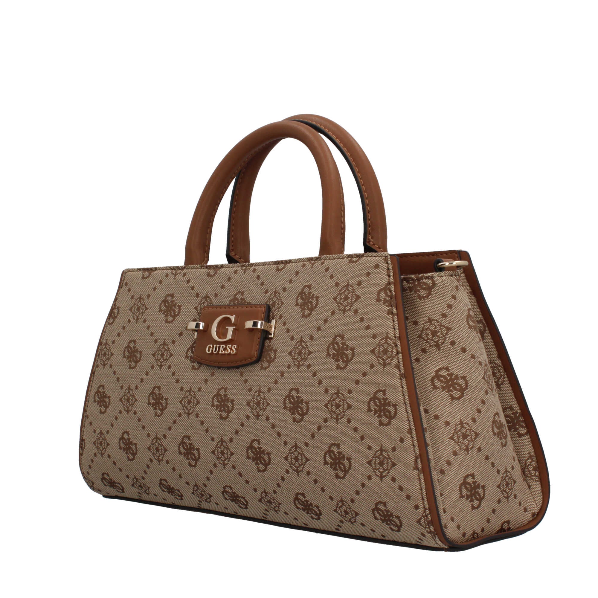 Borsa a mano Guess con logo frontale e dettagli catena Beige TU | Giò Fashion