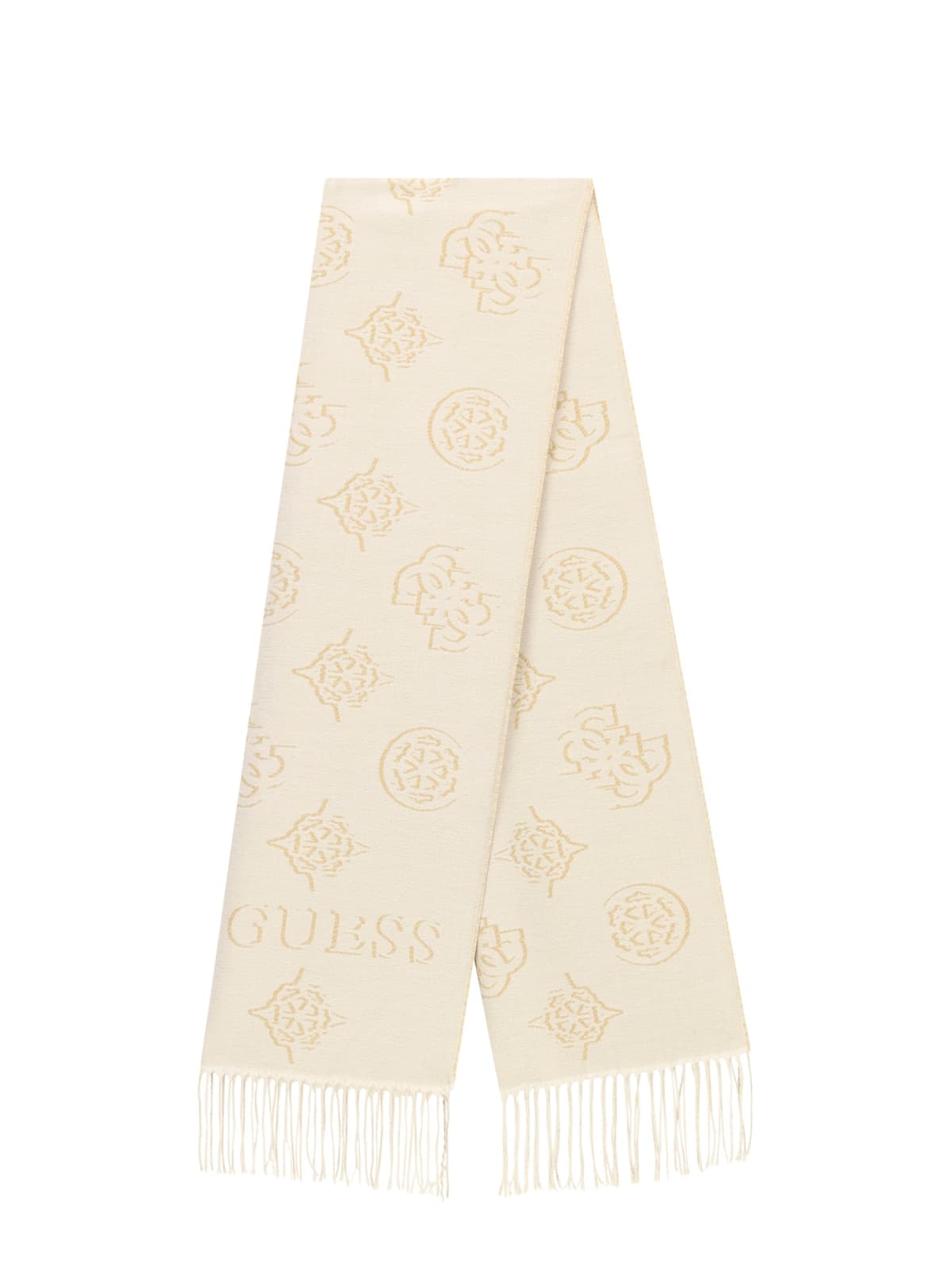 Guess Sciarpa Donna con Logo e Frange