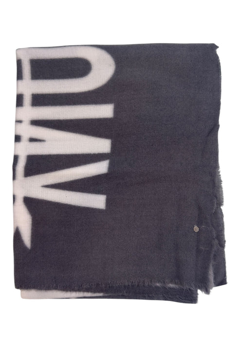 Sciarpa Y Not morbida con maxi logo Grigio TU | Giò Fashion