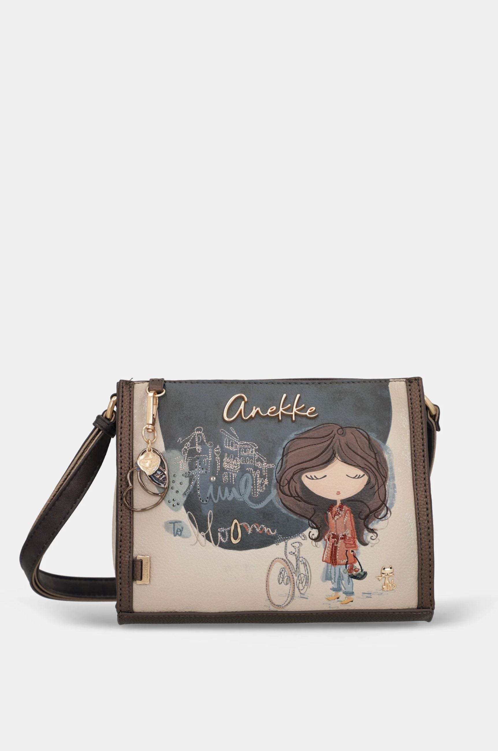 Borsa a Tracolla Donna Anekke Compatta con Tasche