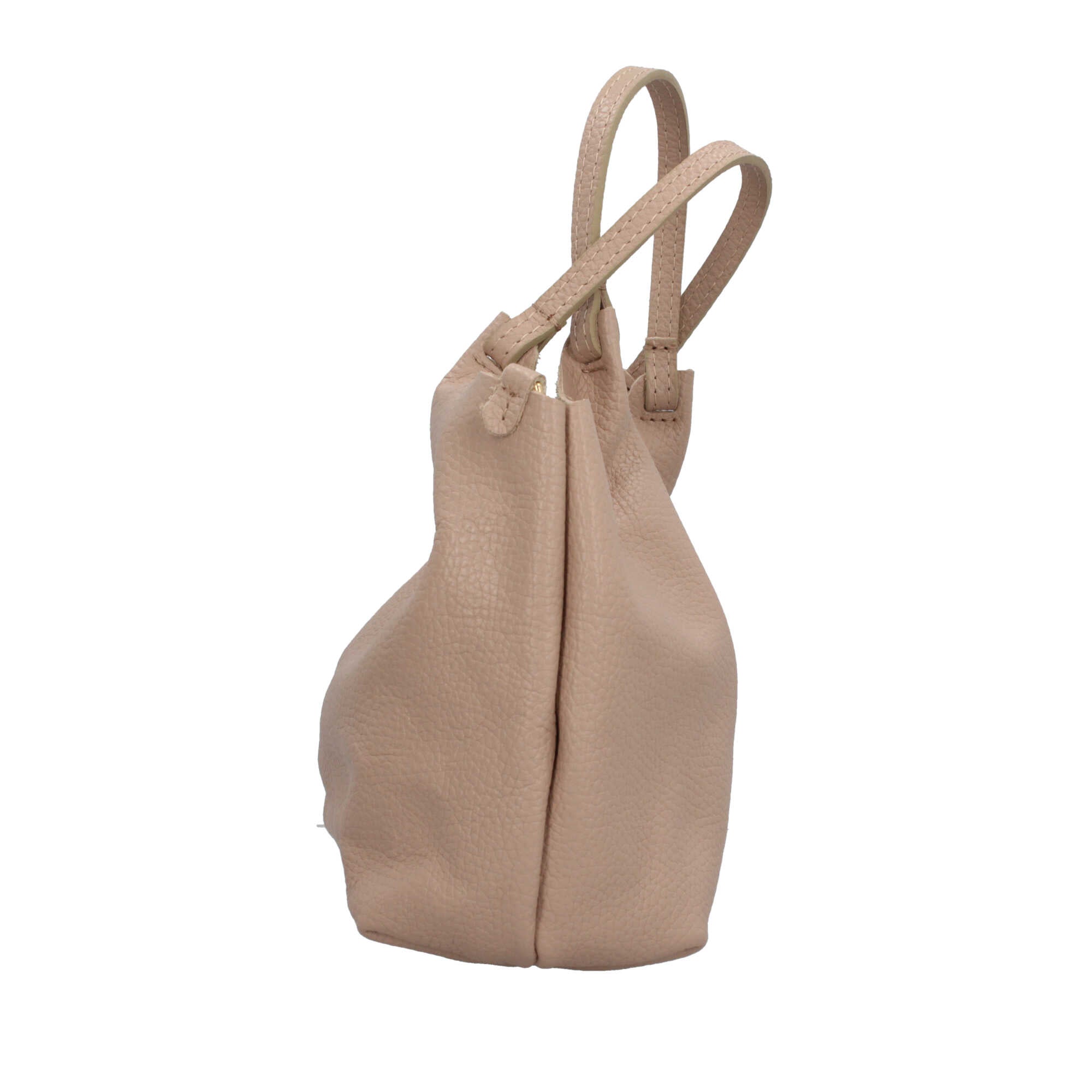 Borsa a mano in pelle martellata dal design versatile