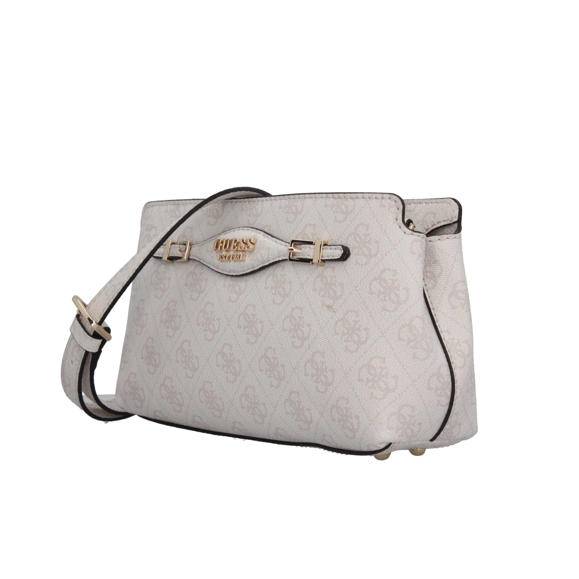 Borsa a spalla Guess con logo e tracolla regolabile BIANCO LOG TU | Giò Fashion