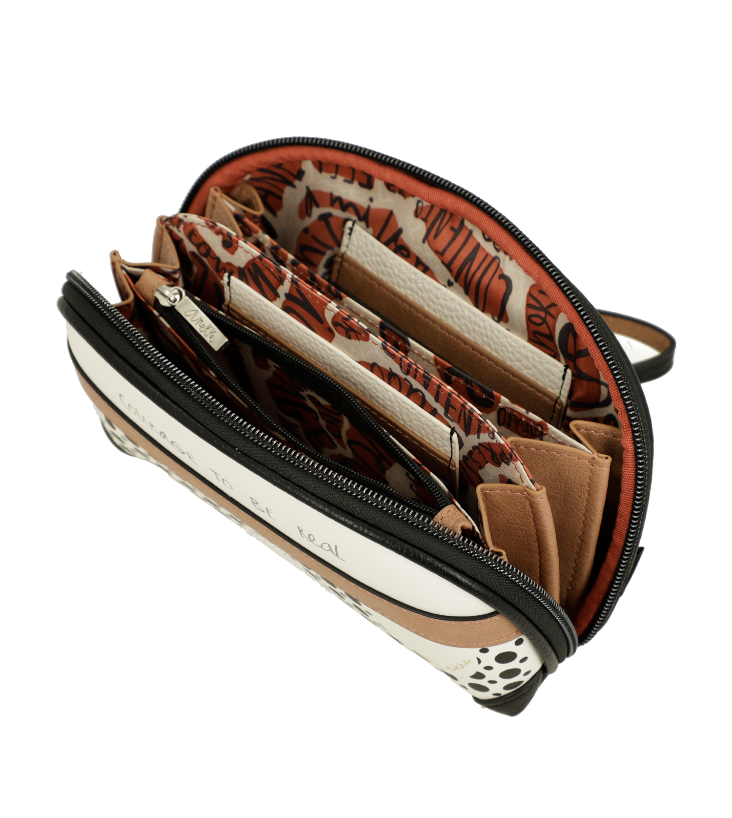Beauty case Anekke compatto con zip e design originale Arancione TU | Giò Fashion
