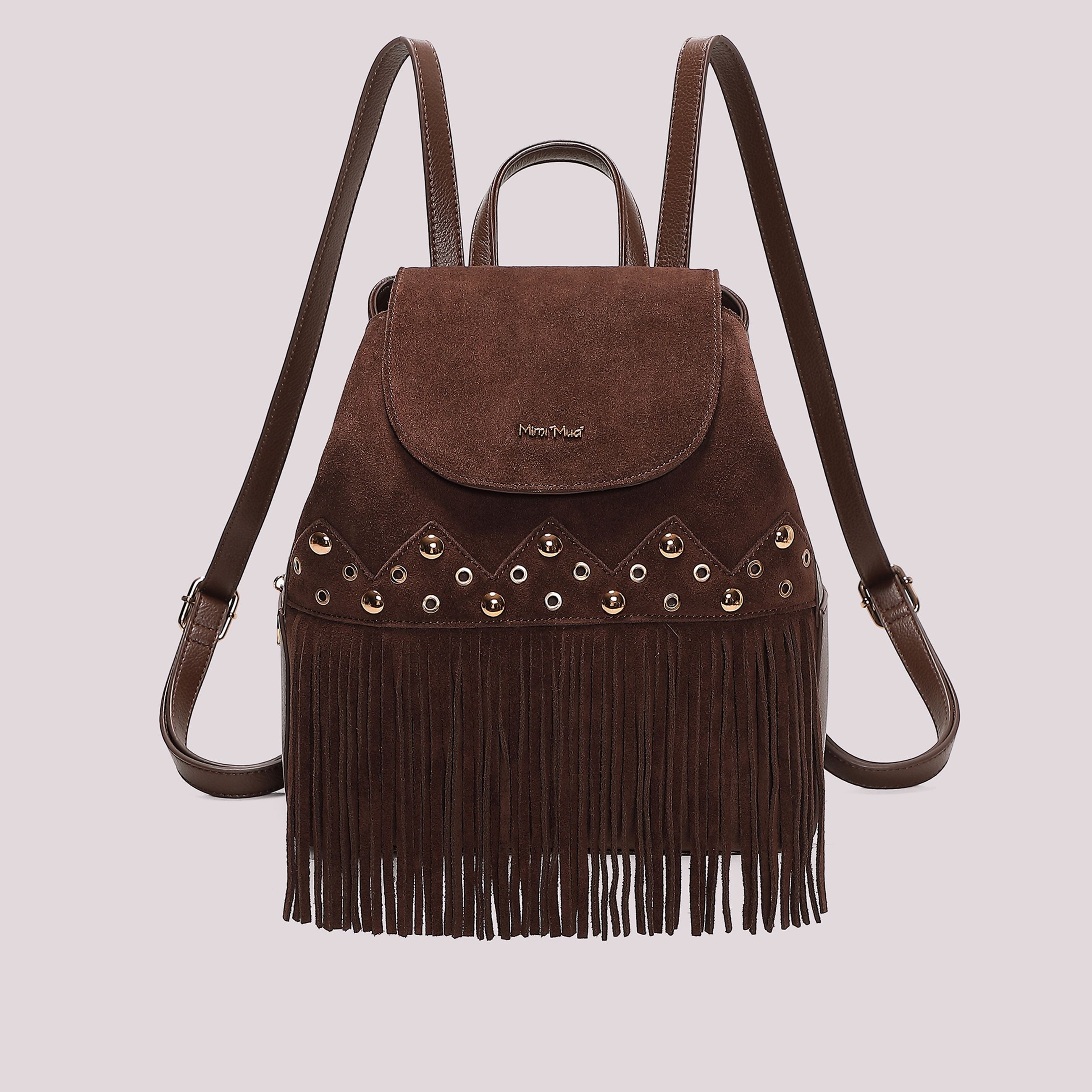Zaino Donna Mimi Mua con Frange e Borchie