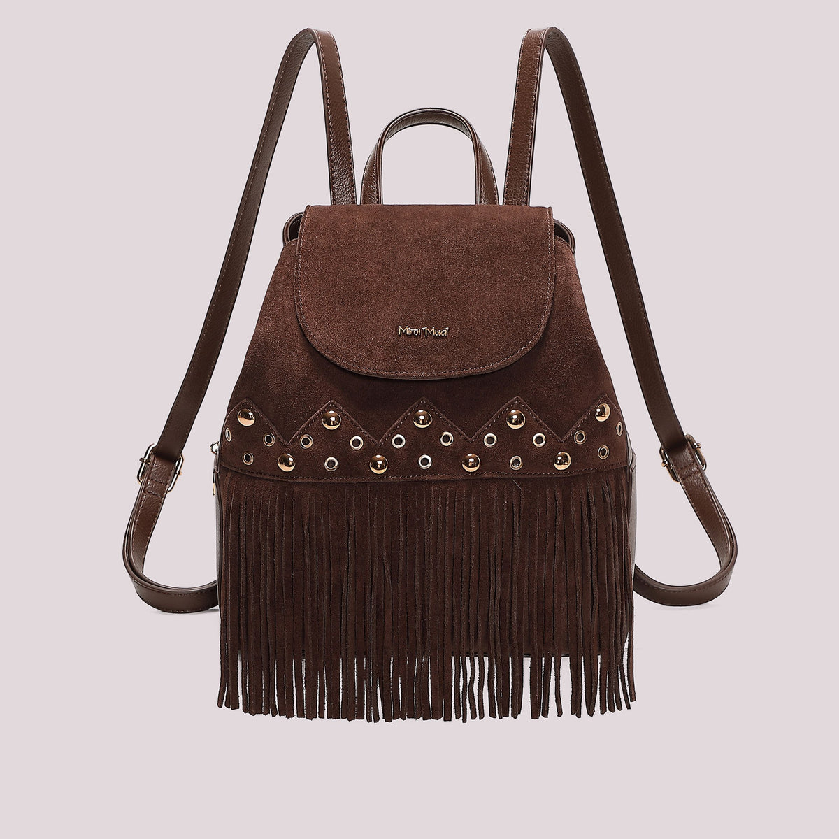 Zaino Donna Mimi Mua con Frange e Borchie