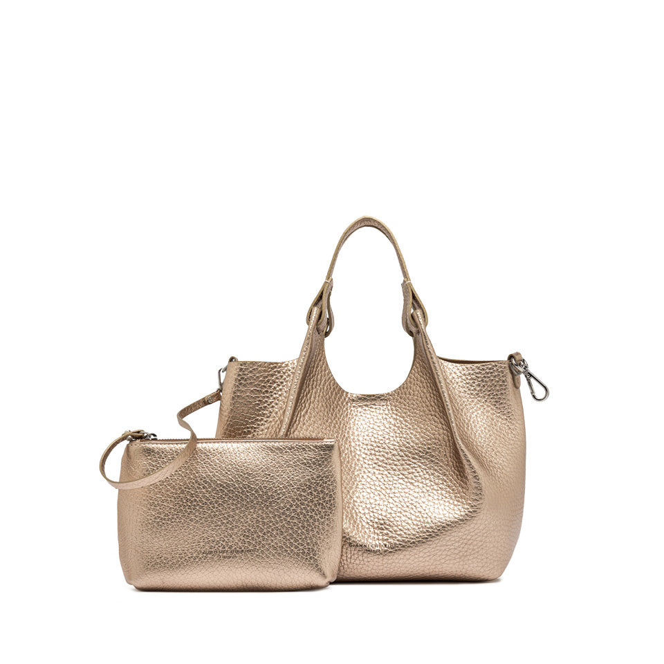 Borsa a Tracolla Gianni Chiarini Dua in pelle metallizzata