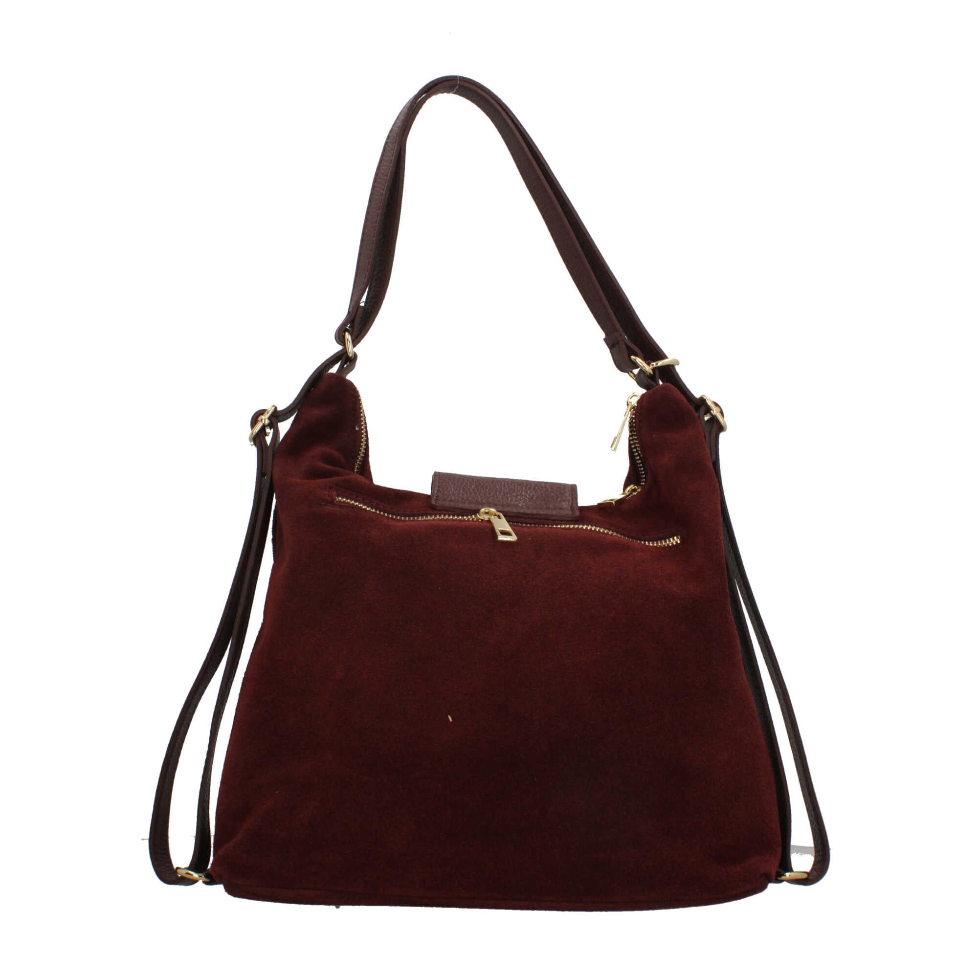 Borsa zaino Made in Italy con doppia portabilità e tracolla regolabile BORDEAUX TU | Giò Fashion