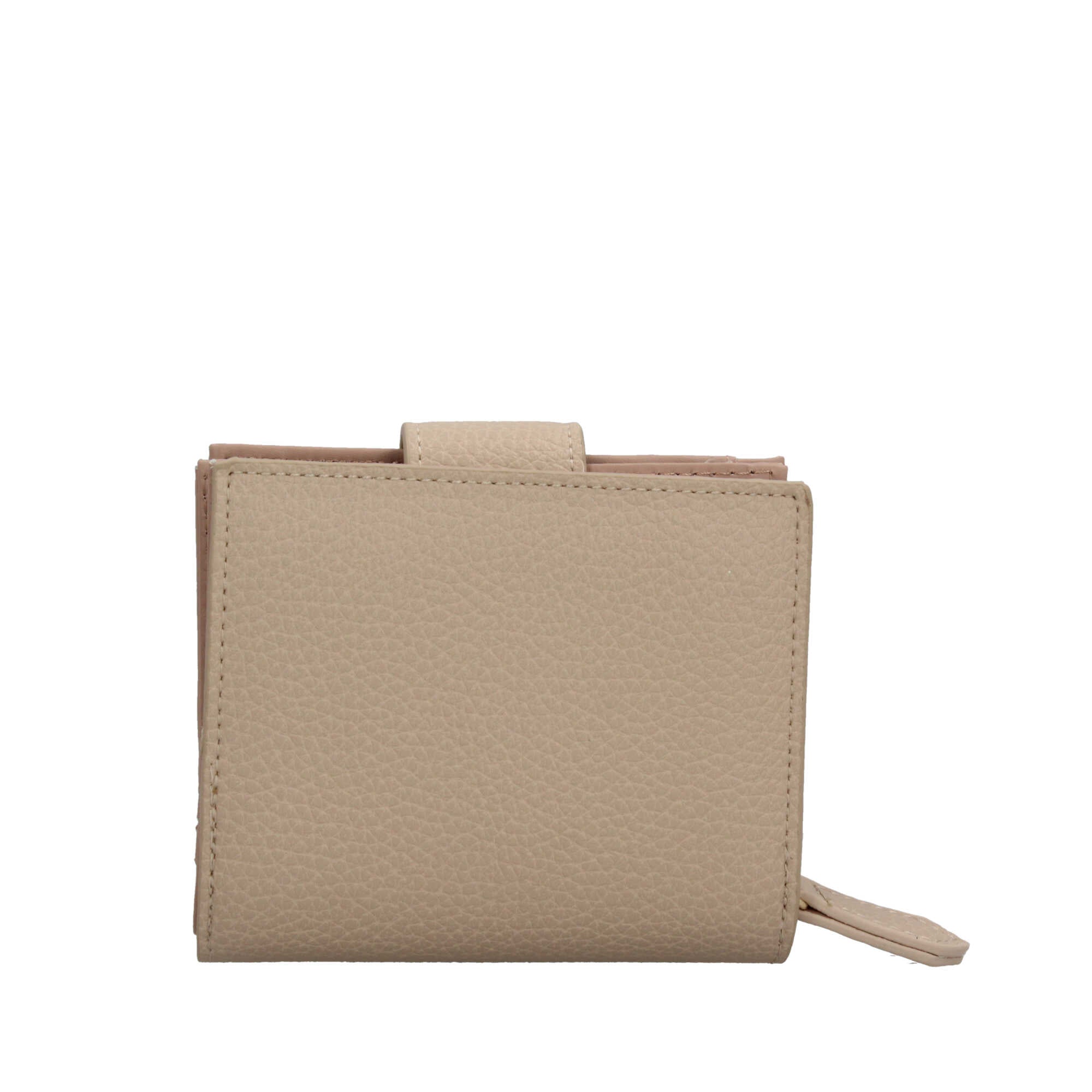 Portafoglio compatto Valentino da donna con chiusura a bottone Beige TU | Giò Fashion
