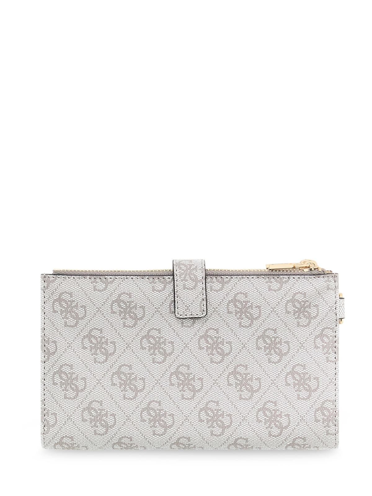 Portafogli Guess Laurel II double zip organizer logo LATTE LOGO TU | Giò Fashion