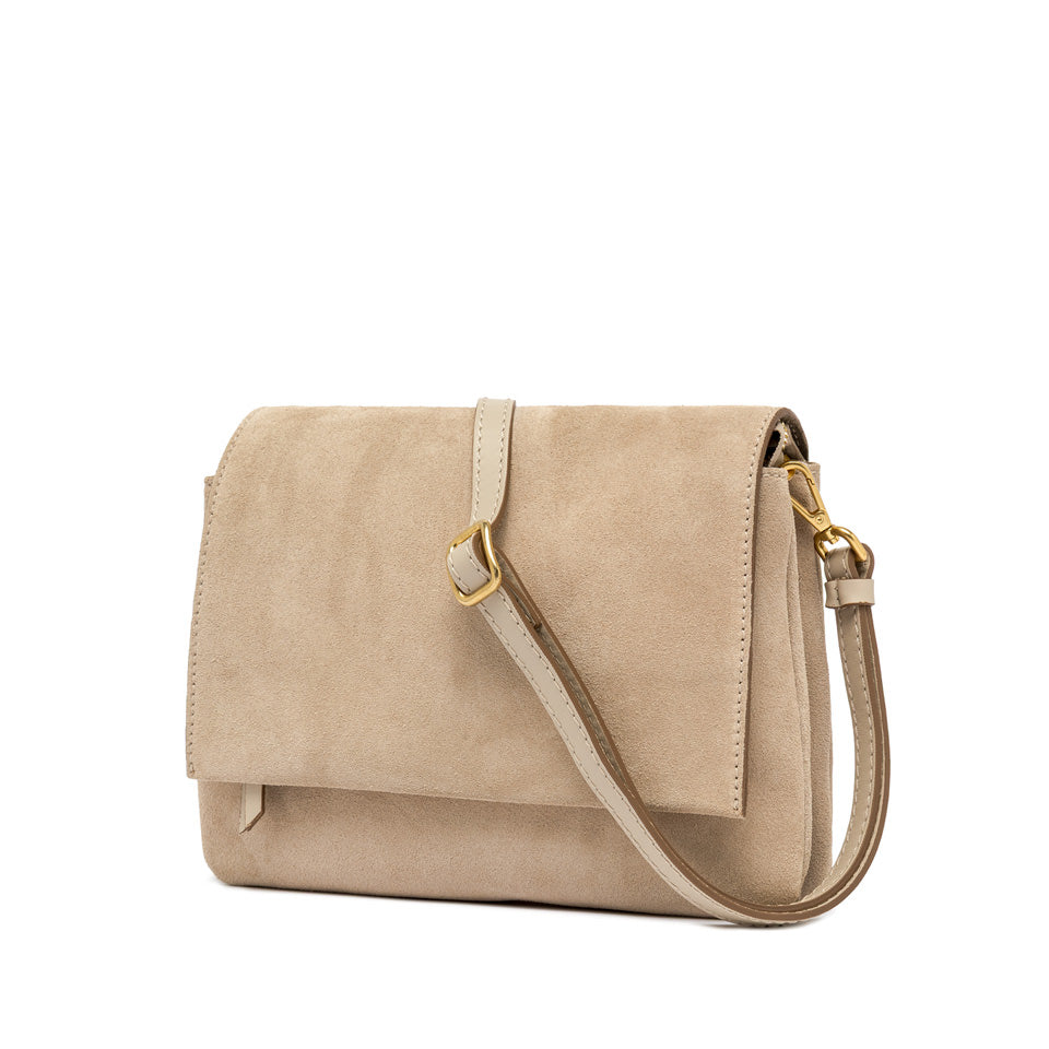 Borsa a Tracolla Gianni Chiarini Three in camoscio con patta