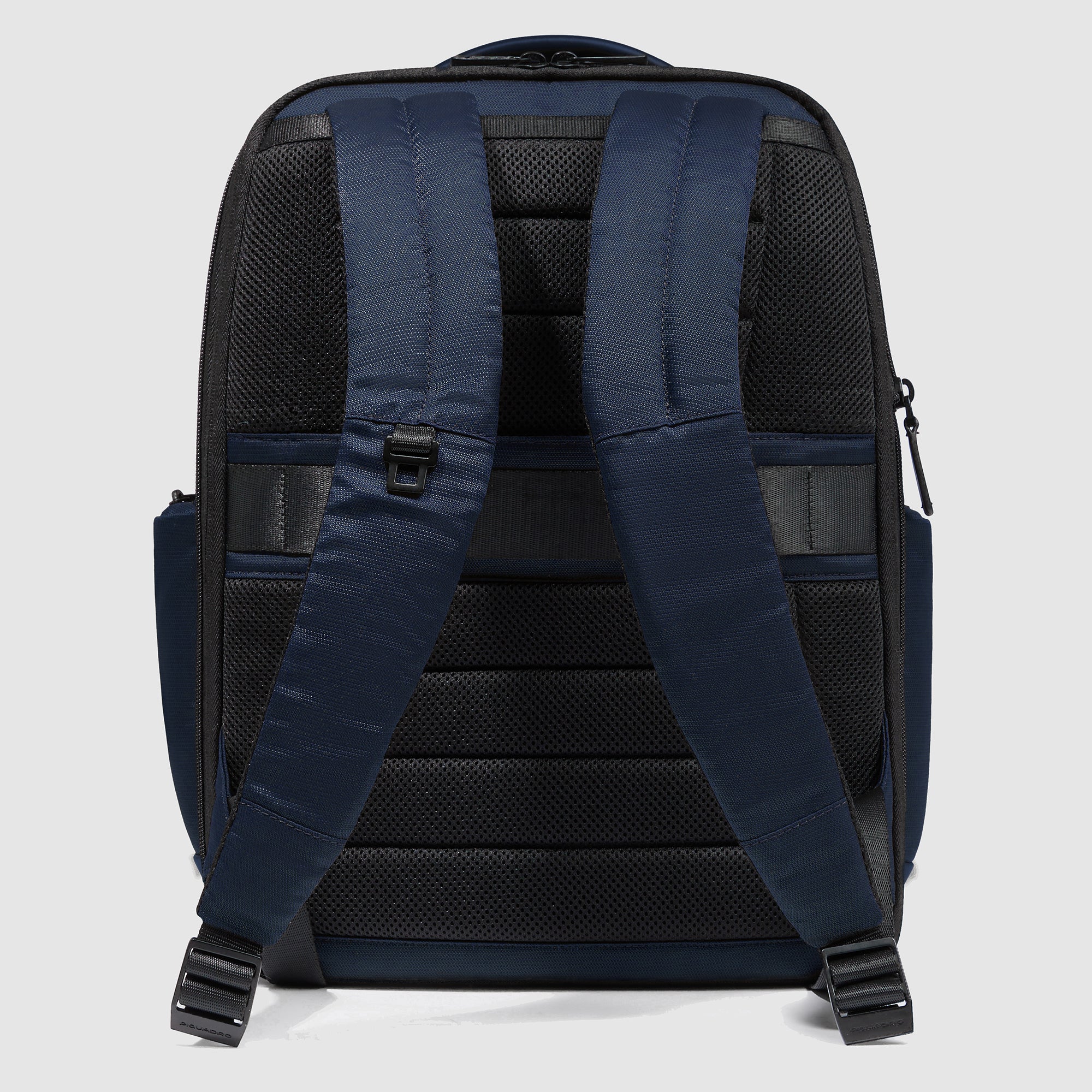 Zaino porta computer Piquadro espandibile in pelle e tessuto con ricarica integrata BLU TU | Giò Fashion