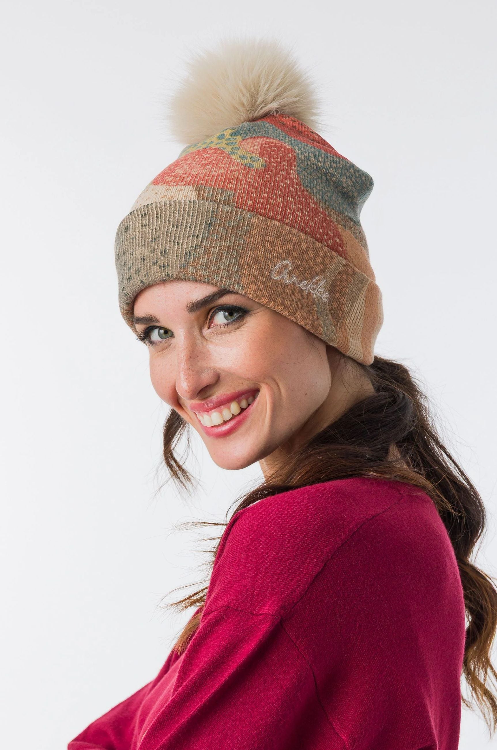 Berretto Donna Anekke in Maglia con Pompon