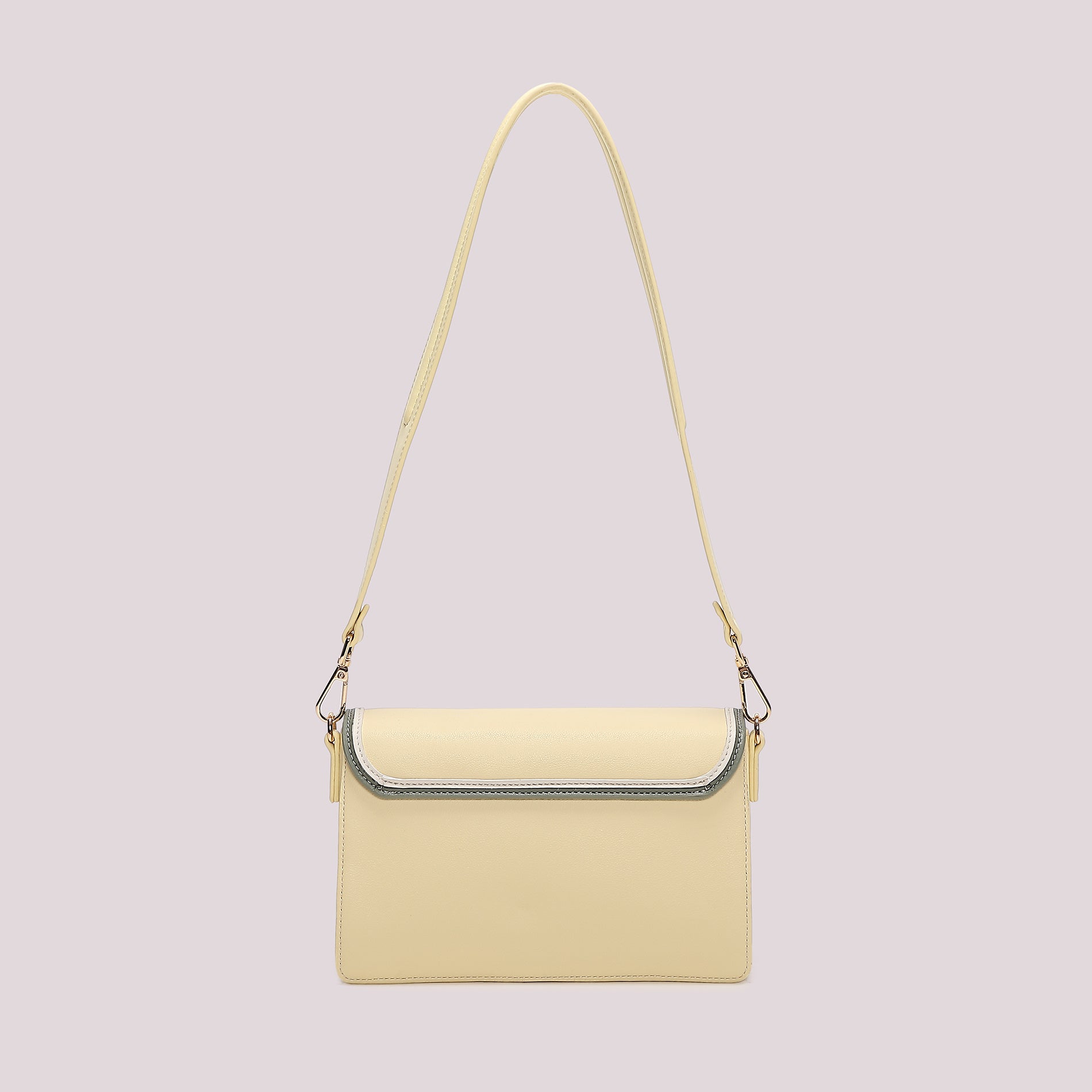 Mimi Mua borsa a tracolla con patta e chiusura girevole GIALLO CHIARO TU | Giò Fashion
