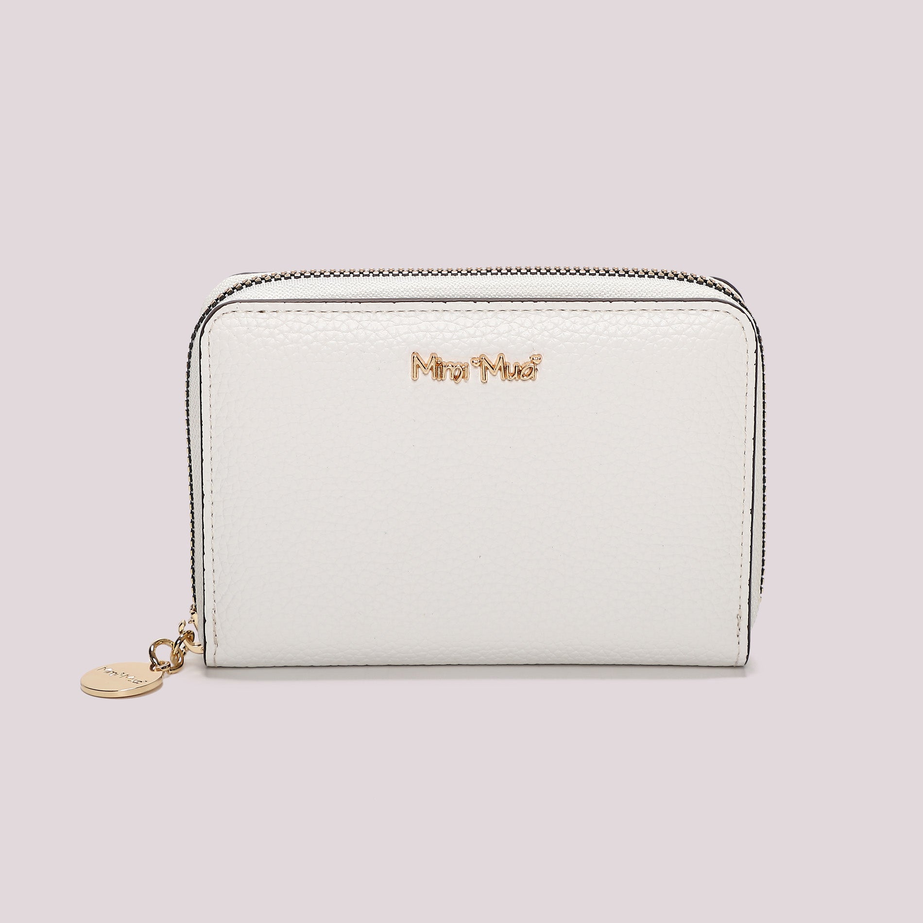 Mimi Mua portafoglio donna compatto con zip Bianco TU | Giò Fashion