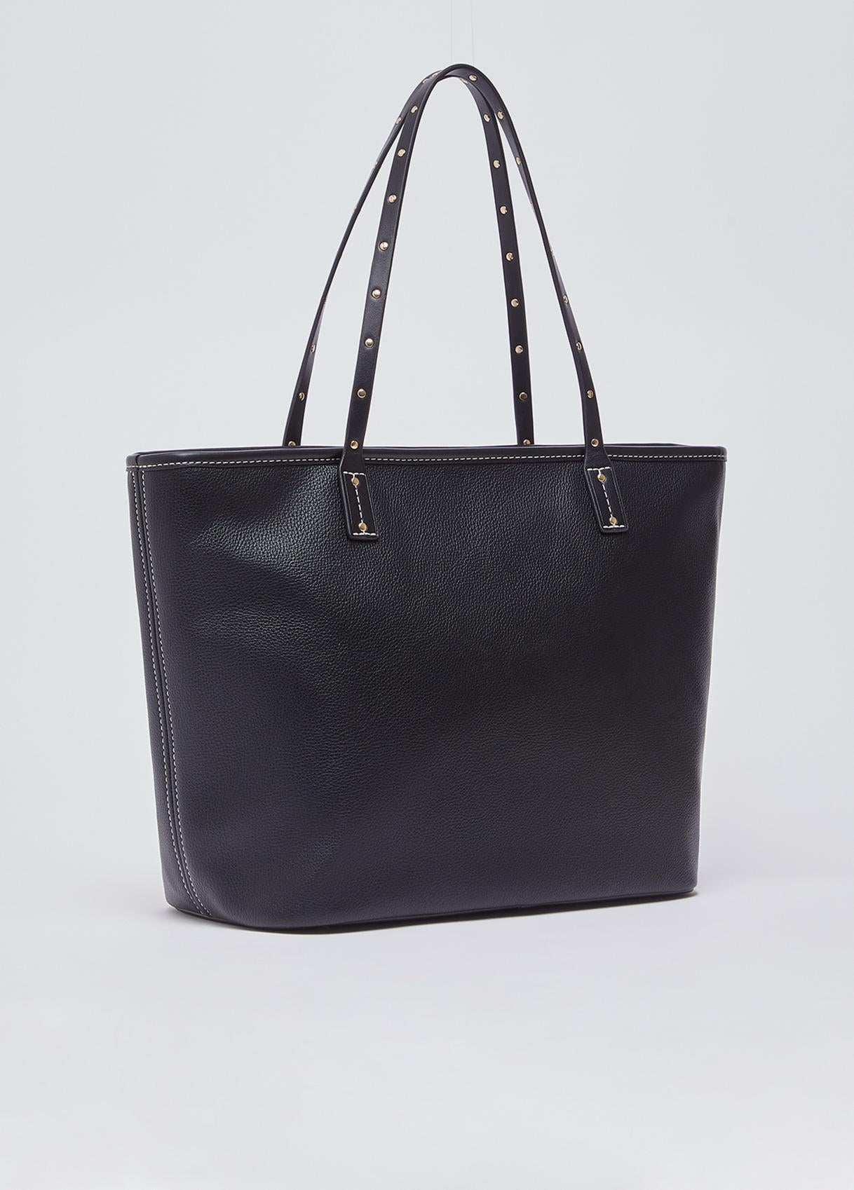 Shopping bag Liu Jo con manici lunghi e logo frontale Nero TU | Giò Fashion