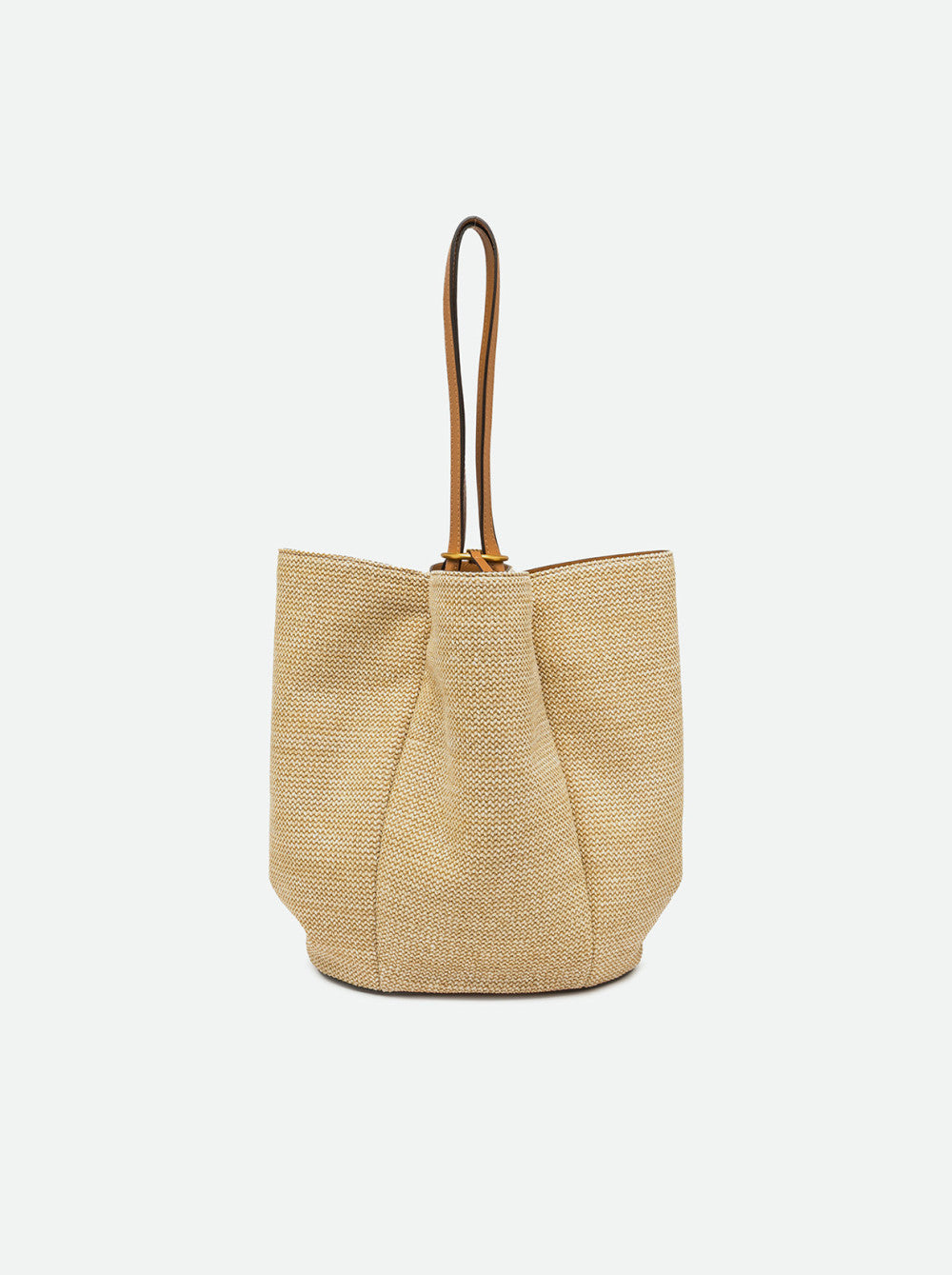 Borsa shopper Gianni Chiarini effetto tessuto capiente con manici lunghi Beige TU | Giò Fashion
