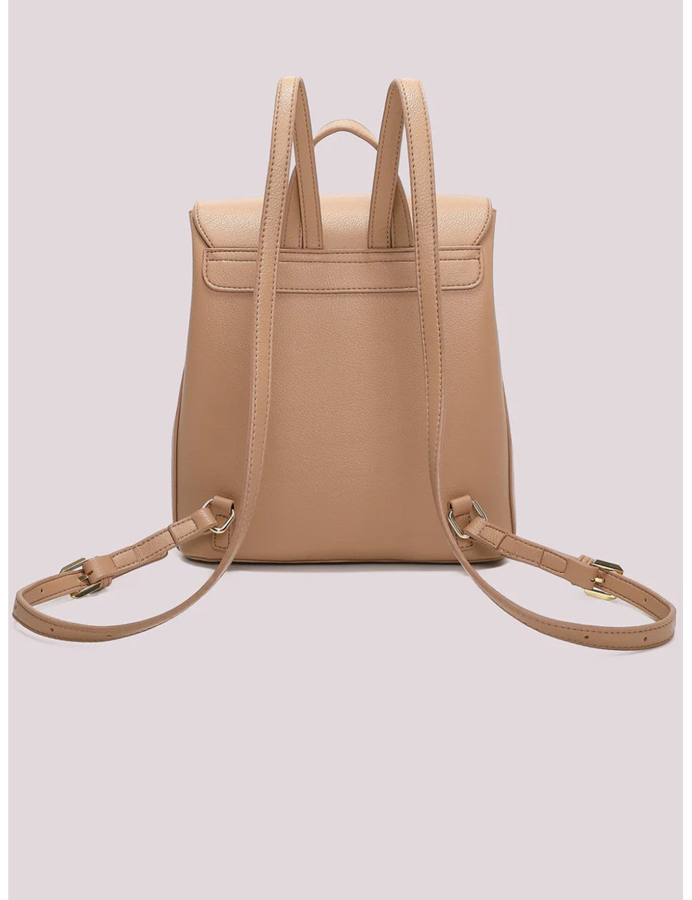 Mimi Mua zaino elegante con patta e chiusura decorativa NUDE TU | Giò Fashion