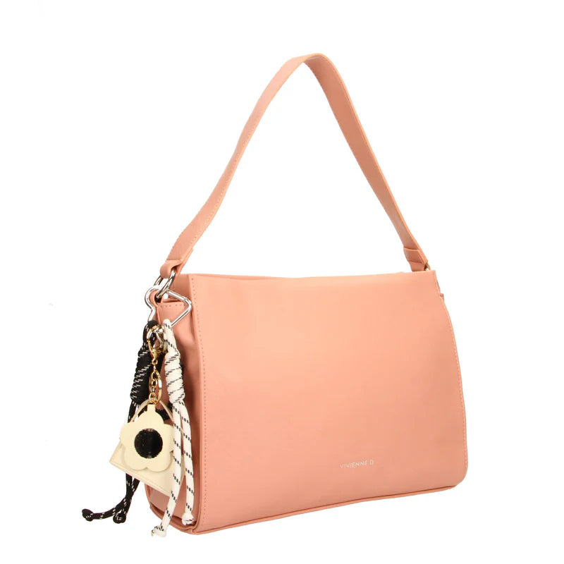 Borsa Vivienne D donna a spalla elegante design moderno raffinato Rosa TU | Giò Fashion