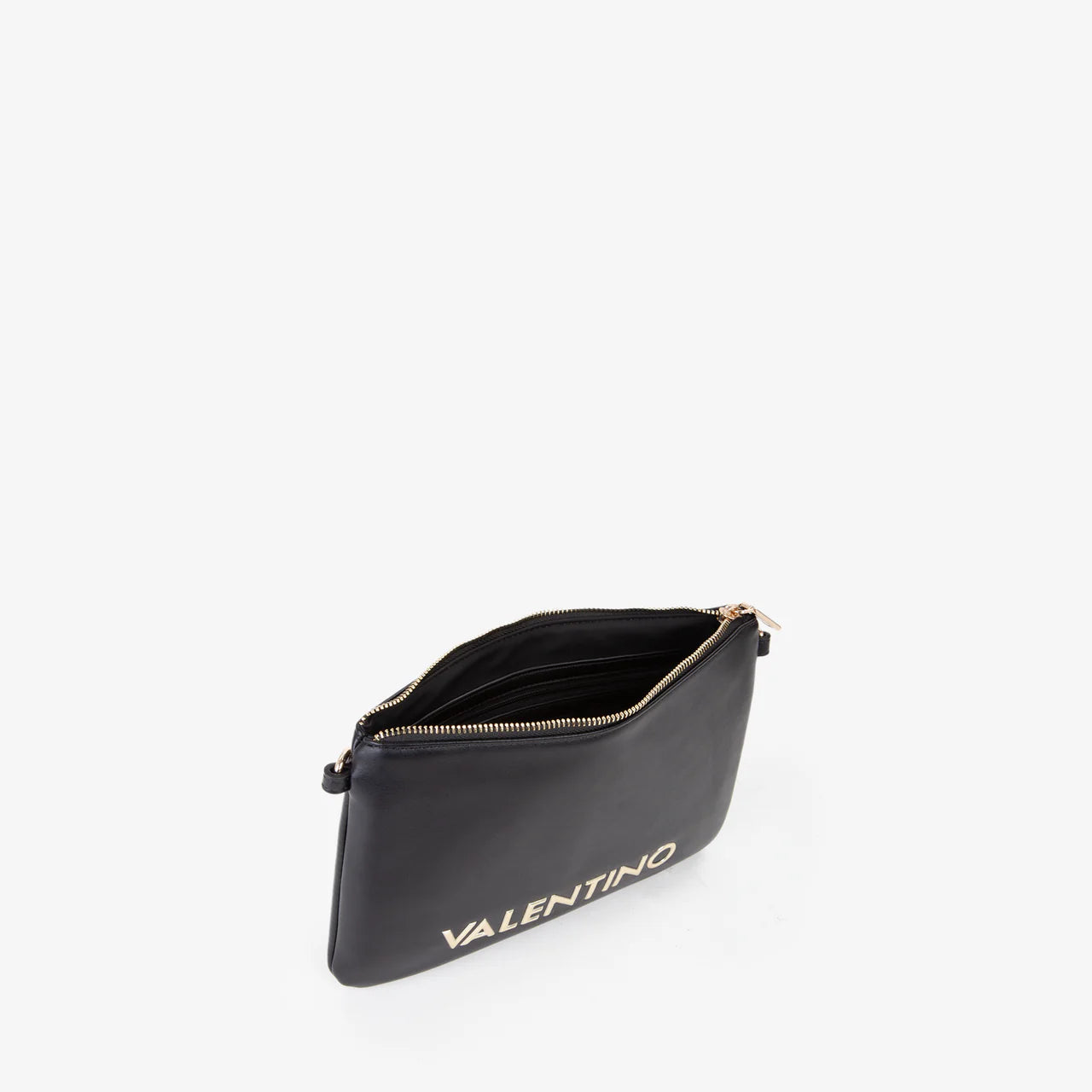 Valentino pochette donna elegante con tracolla e logo frontale Nero TU | Giò Fashion