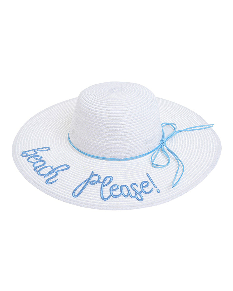 Ble Resort Collection Cappello Azzurro di Paglia e "Beach Please"