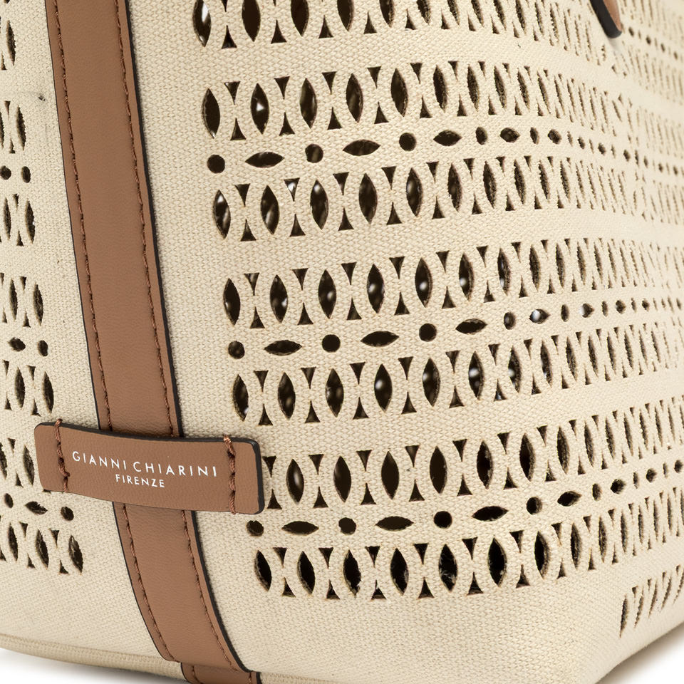 Pochette a Tracolla Gianni Chiarini Mashup in canvas crochet Beige TU | Giò Fashion