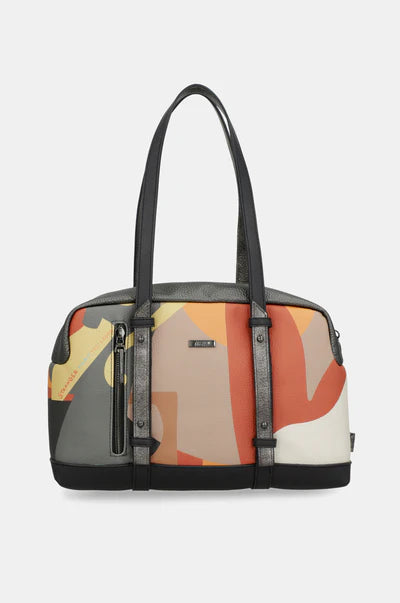Borsa a Spalla Anekke Donna Capiente con Doppi Manici e Chiusura Zip Nero TU | Giò Fashion