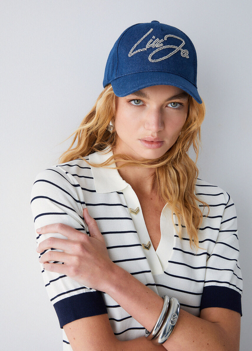 Liu Jo Cappello Donna Stile Denim con Logo Decorativo DENIM TU | Giò Fashion