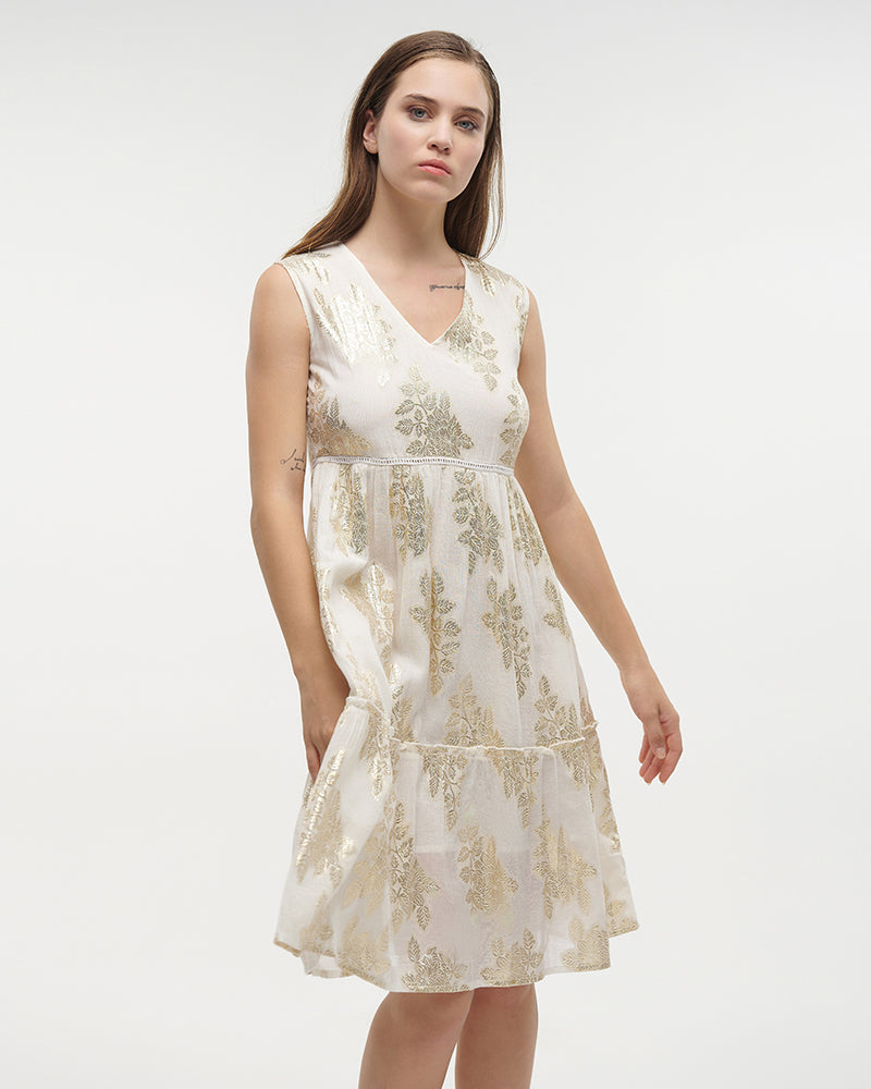 Ble Resort Collection Abito Corto Senza Maniche con Stampe