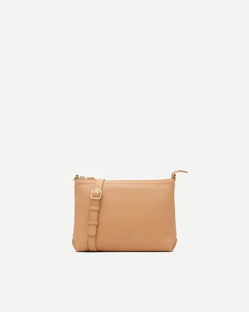 Borsa a tracolla Biasia in pelle con zip e tracolla regolabile Beige TU | Giò Fashion