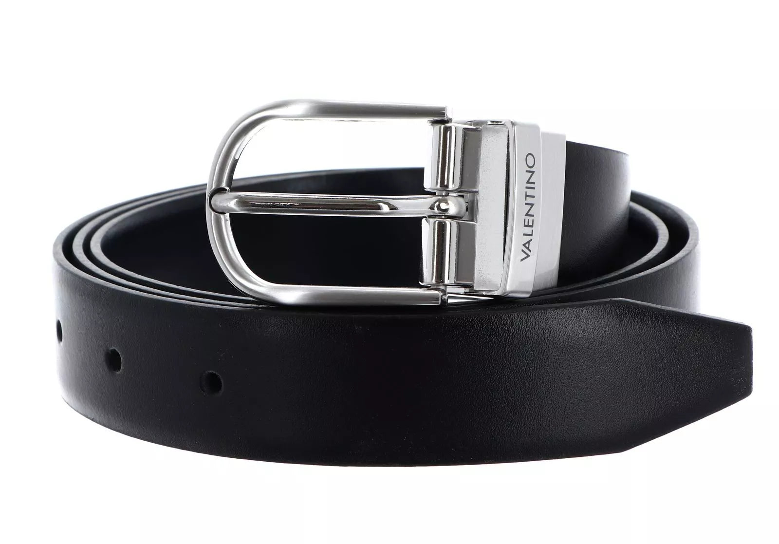 Cintura uomo Valentino con fibbia metallica Nero M | Giò Fashion