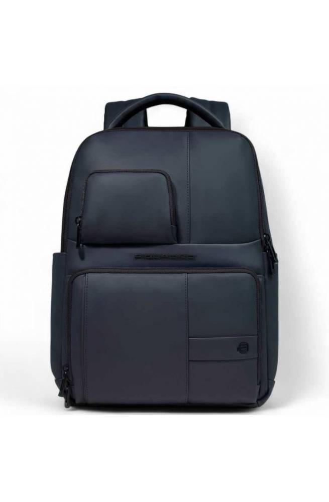 Zaino porta computer Piquadro da uomo in tessuto gommato con tasche organizzate