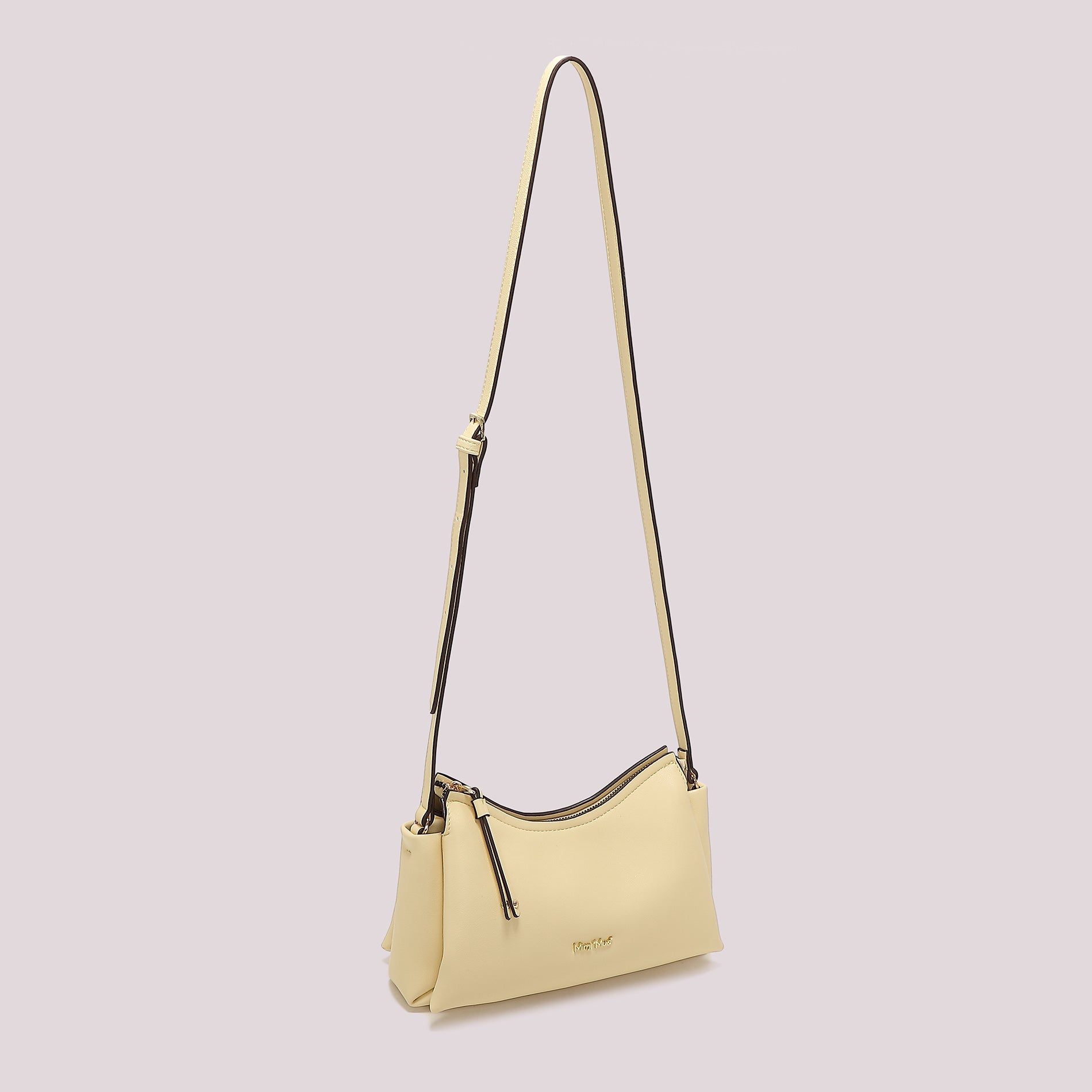 Mimi Mua borsa a tracolla compatta con zip Giallo TU | Giò Fashion
