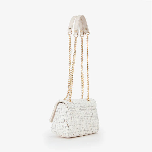 Borsa a tracolla Mario Valentino con catena e patta strutturata Bianco TU | Giò Fashion