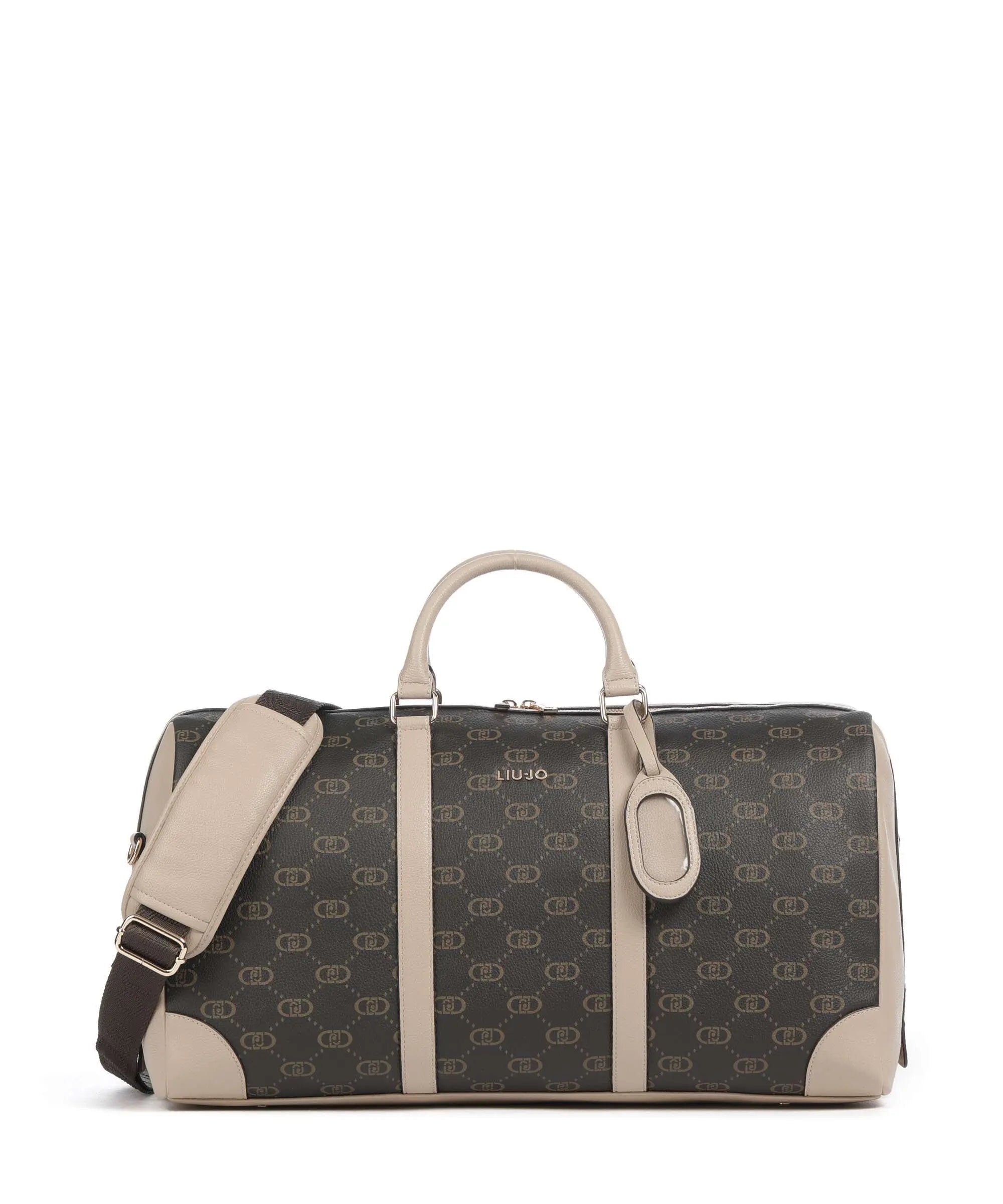 Borsa da viaggio Liu Jo con tracolla e logo all over
